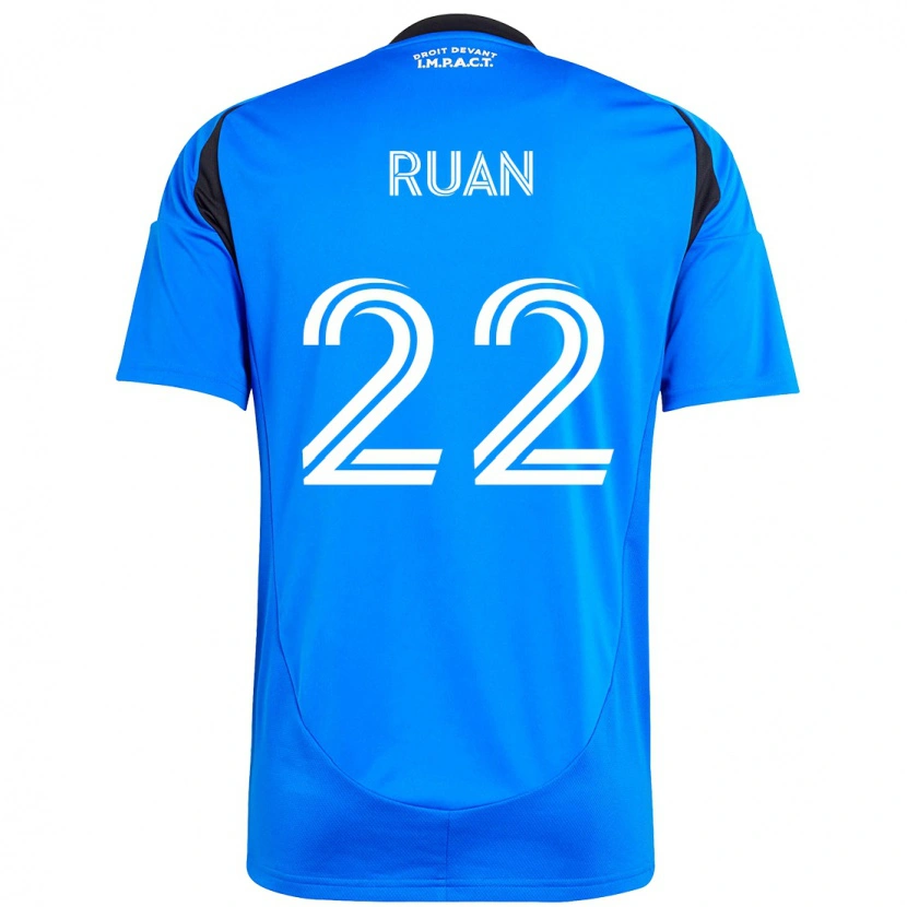 Danxen Hombre Camiseta Ruan #22 Azul Oscuro Negro 1ª Equipación 2025/26 La Camisa