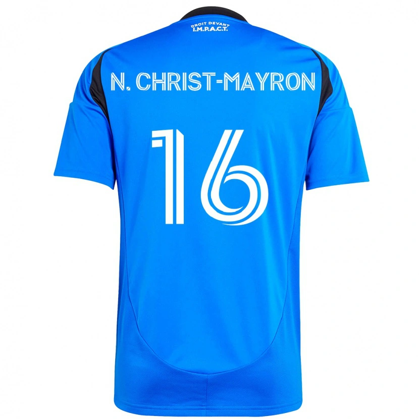 Danxen Hombre Camiseta Brou Aya N'ta Christ-Mayron #16 Azul Oscuro Negro 1ª Equipación 2025/26 La Camisa