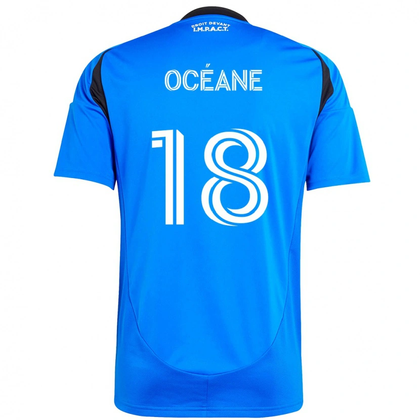 Danxen Hombre Camiseta Blouin Océane #18 Azul Oscuro Negro 1ª Equipación 2025/26 La Camisa