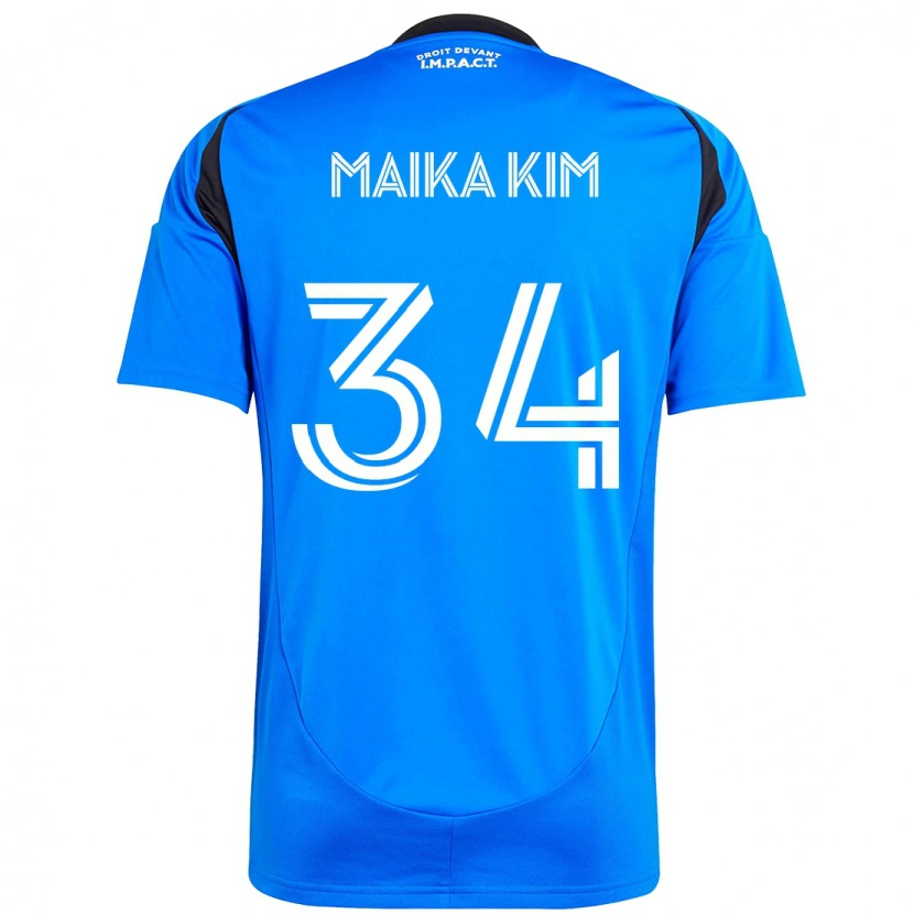 Danxen Hombre Camiseta Guerrier Maika Kim #34 Azul Oscuro Negro 1ª Equipación 2025/26 La Camisa
