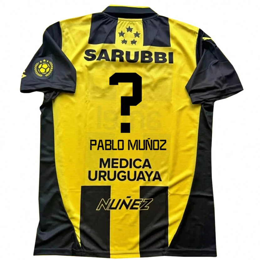 Danxen Hombre Camiseta Juan Pablo Muñoz #0 Negro Amarillo 1ª Equipación 2025/26 La Camisa