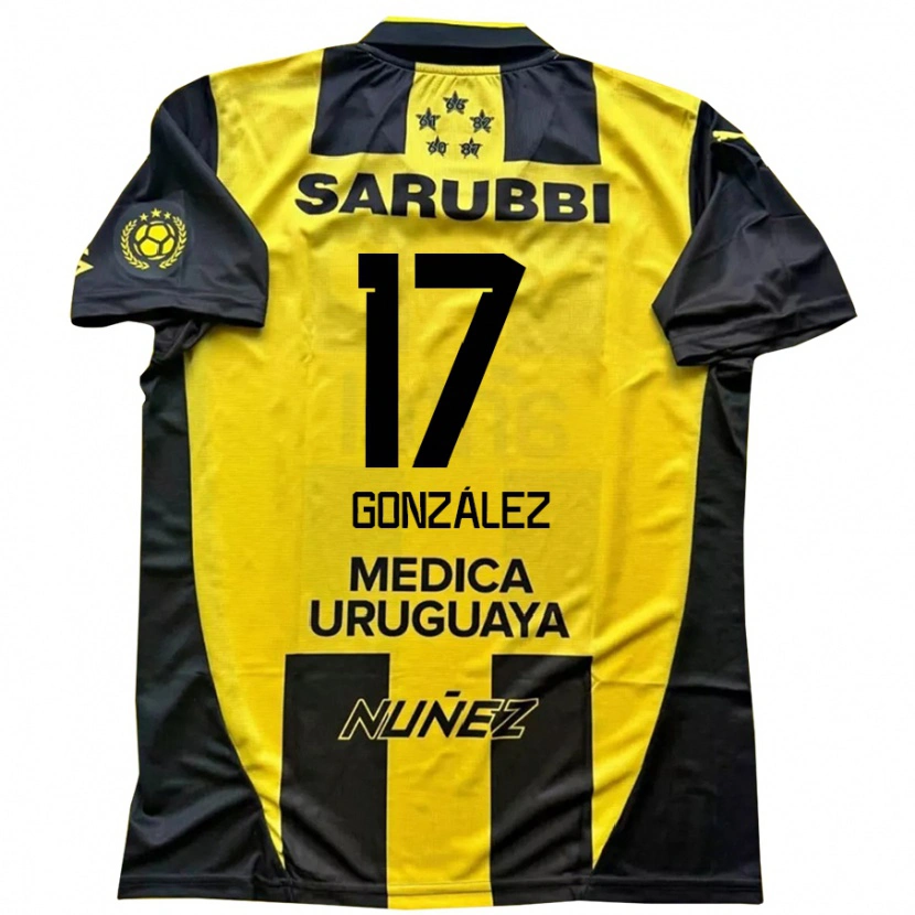 Danxen Hombre Camiseta Luciano González #17 Negro Amarillo 1ª Equipación 2025/26 La Camisa