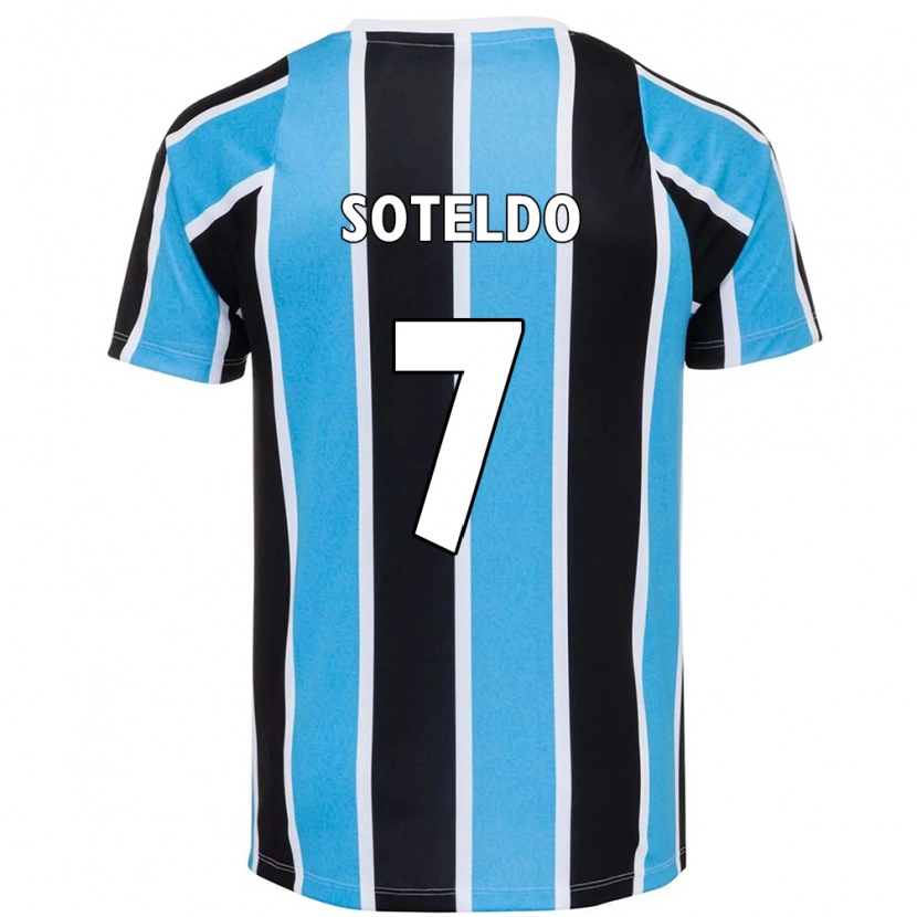 Danxen Hombre Camiseta Yeferson Soteldo #7 Blanco Azul 1ª Equipación 2025/26 La Camisa
