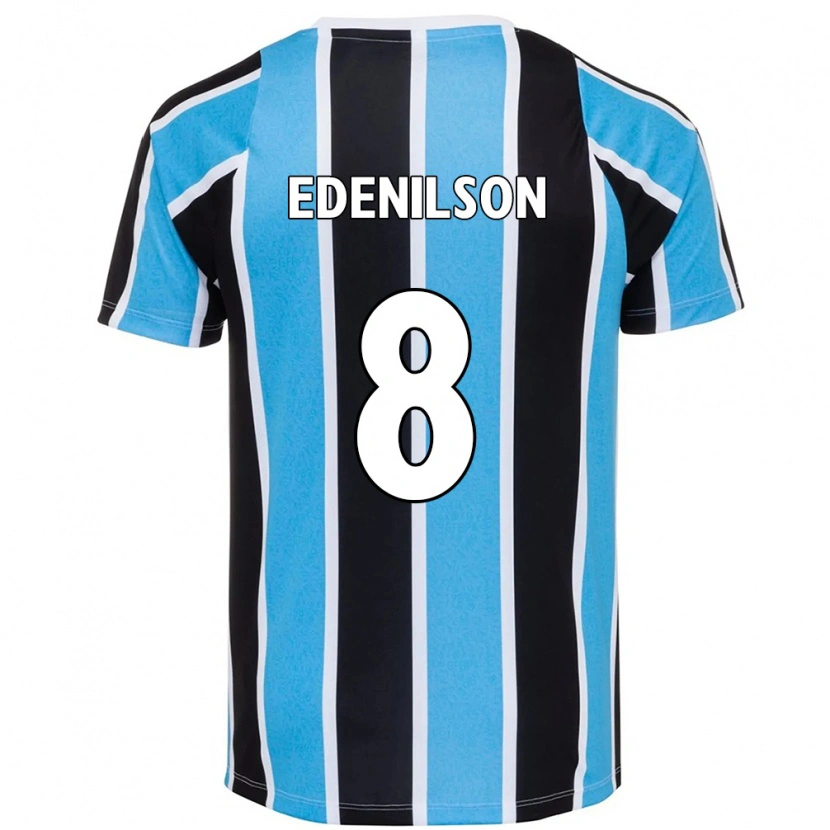Danxen Hombre Camiseta Edenilson #8 Azul Negro Blanco 1ª Equipación 2025/26 La Camisa