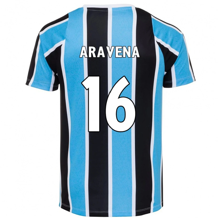 Danxen Hombre Camiseta Alexander Aravena #16 Blanco Azul 1ª Equipación 2025/26 La Camisa