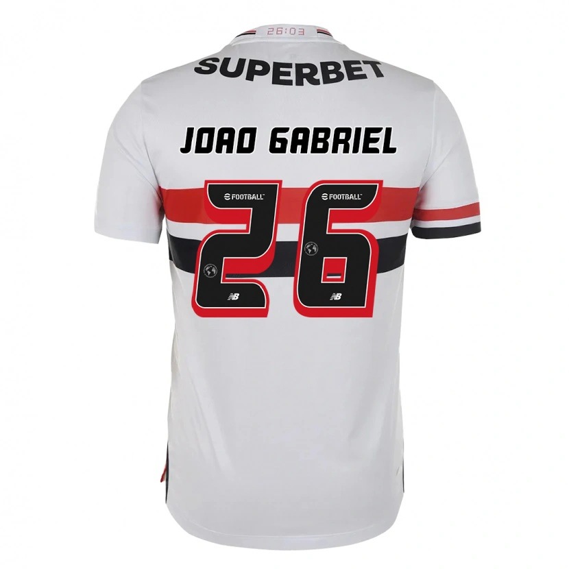 Danxen Hombre Camiseta João Gabriel #26 Negro Rojo 1ª Equipación 2025/26 La Camisa