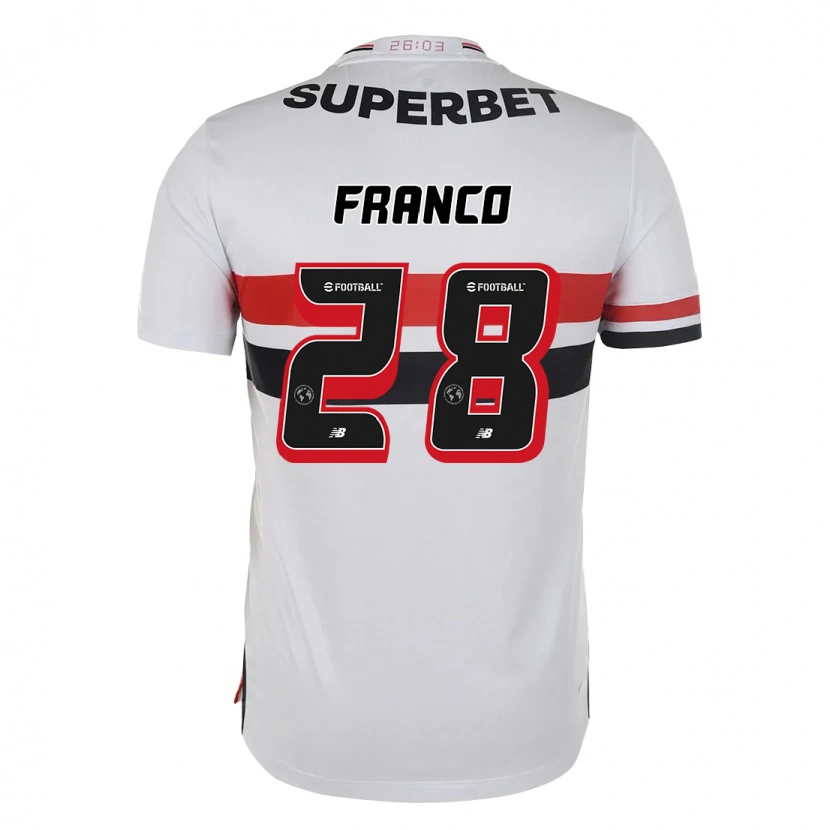 Danxen Hombre Camiseta Alan Franco #28 Negro Rojo 1ª Equipación 2025/26 La Camisa