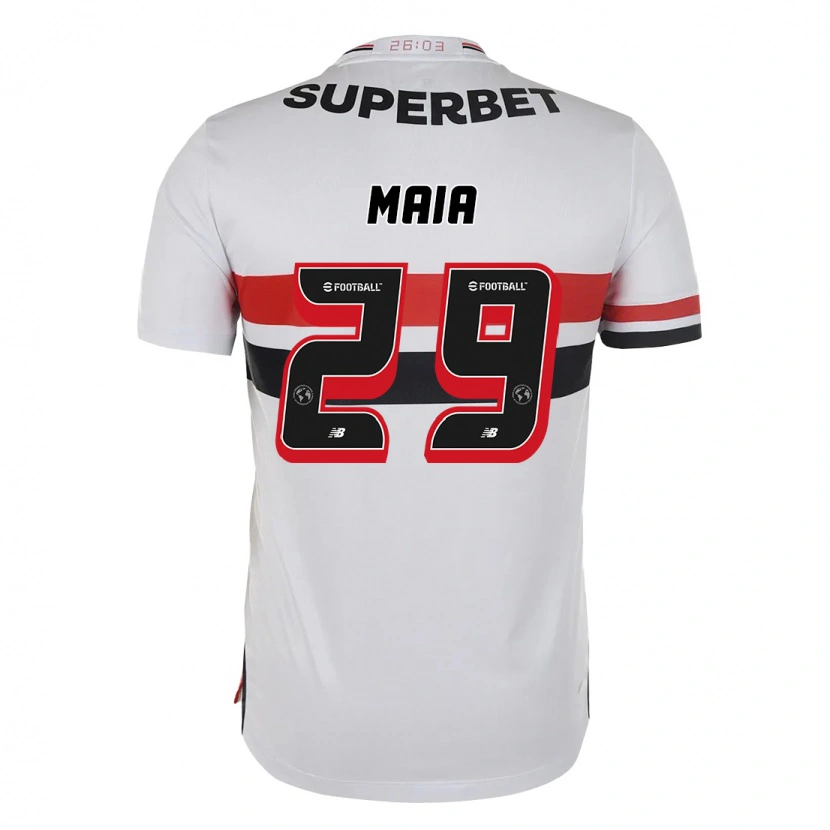 Danxen Hombre Camiseta Pablo Maia #29 Negro Rojo 1ª Equipación 2025/26 La Camisa