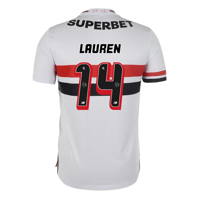 Danxen Hombre Camiseta Lauren #14 Negro Rojo 1ª Equipación 2025/26 La Camisa