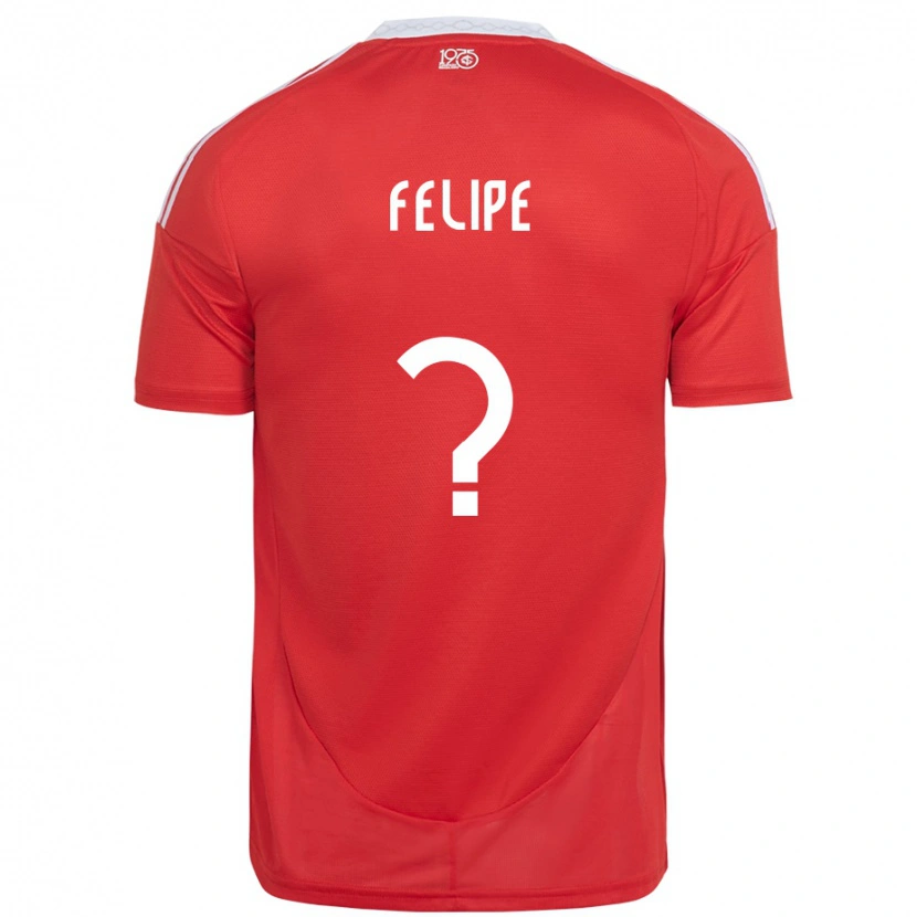 Danxen Hombre Camiseta Gabriel Felipe #0 Blanco Rojo 1ª Equipación 2025/26 La Camisa