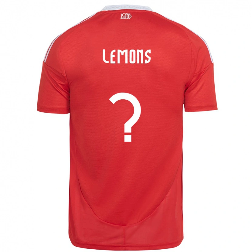 Danxen Hombre Camiseta Matheus Lemons #0 Blanco Rojo 1ª Equipación 2025/26 La Camisa