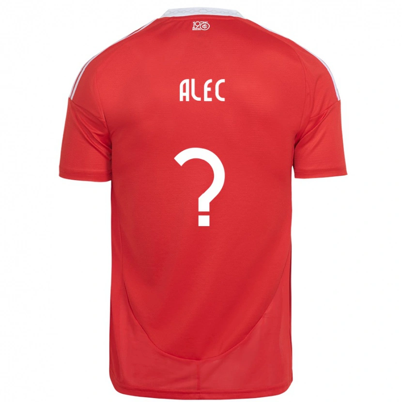 Danxen Hombre Camiseta Alec #0 Blanco Rojo 1ª Equipación 2025/26 La Camisa