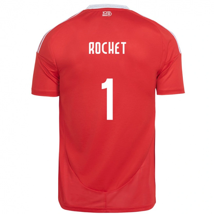 Danxen Hombre Camiseta Sergio Rochet #1 Blanco Rojo 1ª Equipación 2025/26 La Camisa