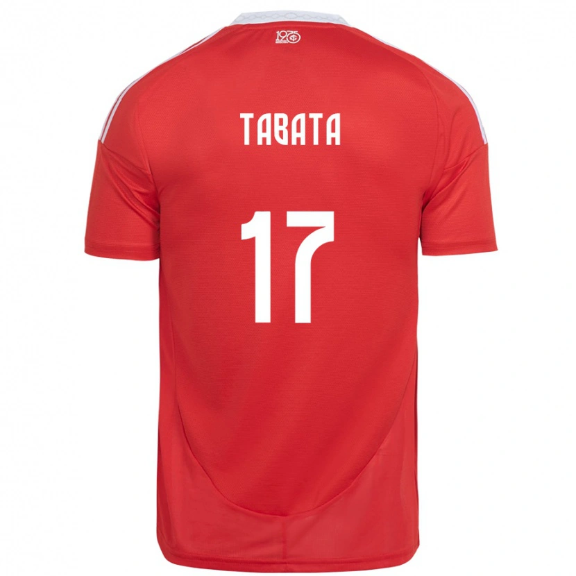 Danxen Hombre Camiseta Bruno Tabata #17 Blanco Rojo 1ª Equipación 2025/26 La Camisa