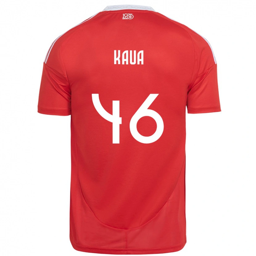 Danxen Hombre Camiseta Pedro Kauã #46 Blanco Rojo 1ª Equipación 2025/26 La Camisa