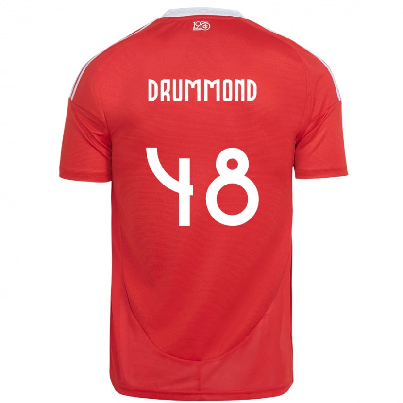 Danxen Hombre Camiseta Lucca Drummond #48 Blanco Rojo 1ª Equipación 2025/26 La Camisa