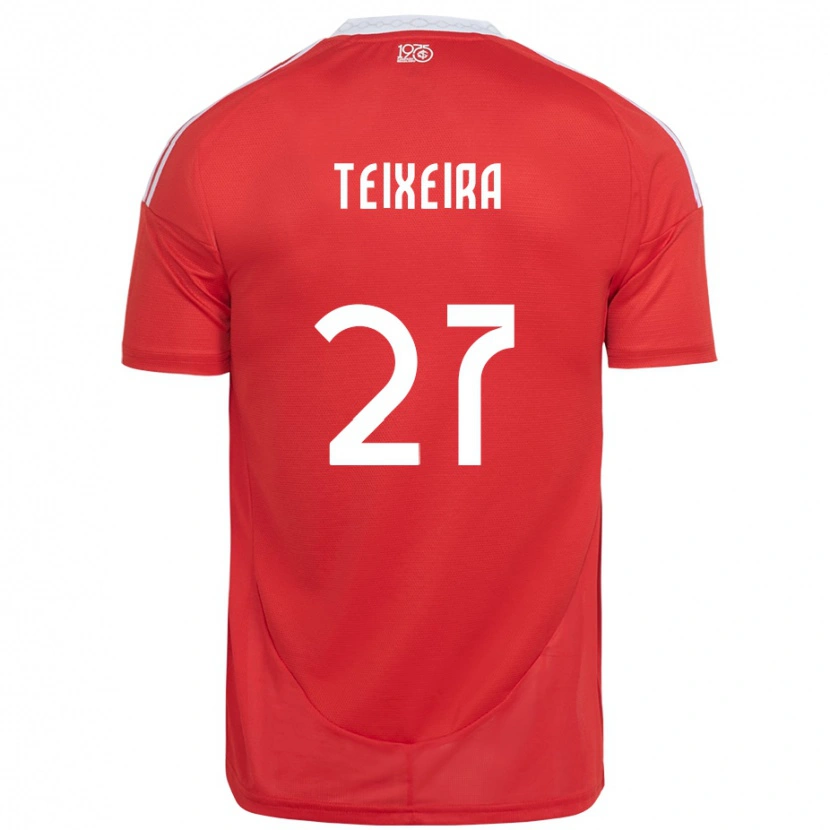 Danxen Hombre Camiseta Danny Teixeira #27 Blanco Rojo 1ª Equipación 2025/26 La Camisa