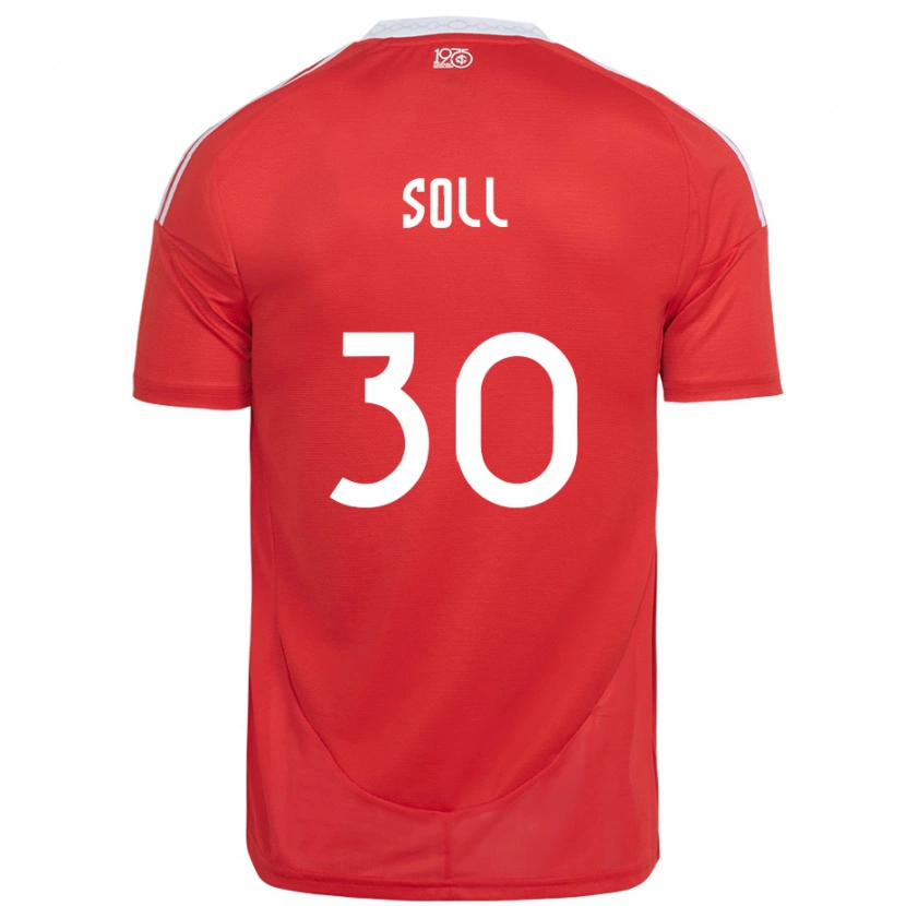 Danxen Hombre Camiseta Soll #30 Blanco Rojo 1ª Equipación 2025/26 La Camisa