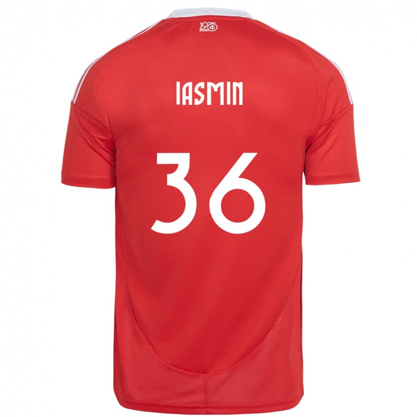 Danxen Hombre Camiseta Iasmin #36 Blanco Rojo 1ª Equipación 2025/26 La Camisa