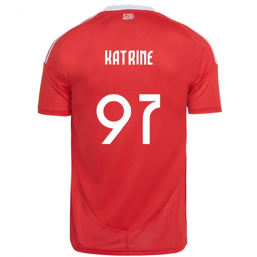 Danxen Hombre Camiseta Katrine #97 Blanco Rojo 1ª Equipación 2025/26 La Camisa