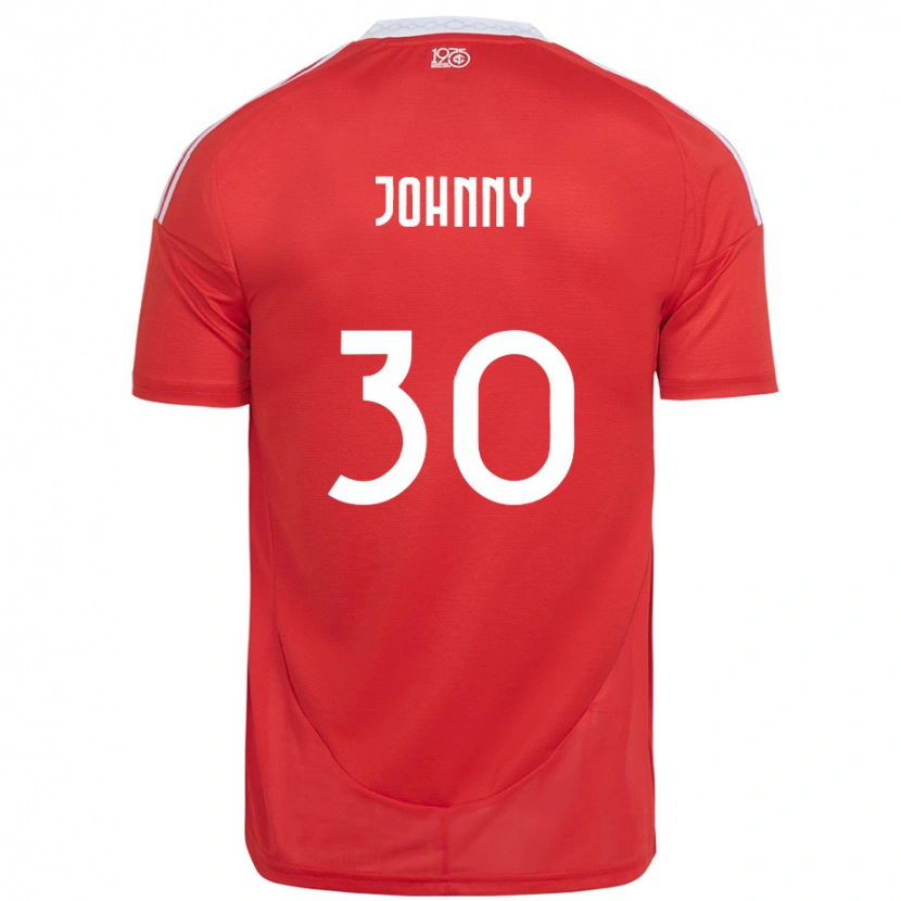 Danxen Hombre Camiseta Johnny #30 Rojo Blanco 1ª Equipación 2025/26 La Camisa