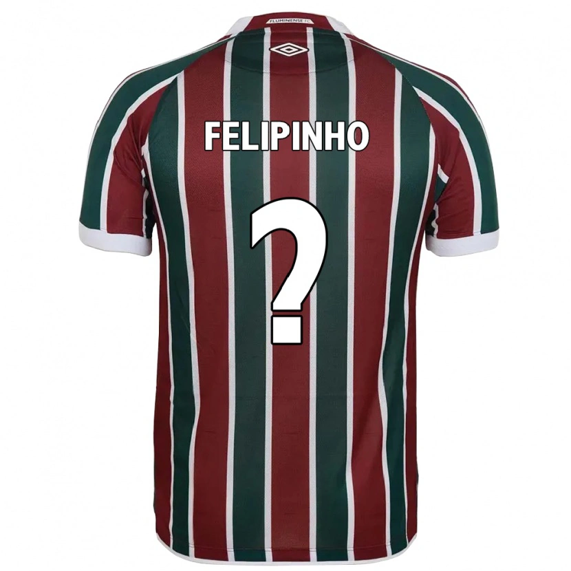 Danxen Hombre Camiseta Felipinho #0 Verde Granate Blanco 1ª Equipación 2025/26 La Camisa