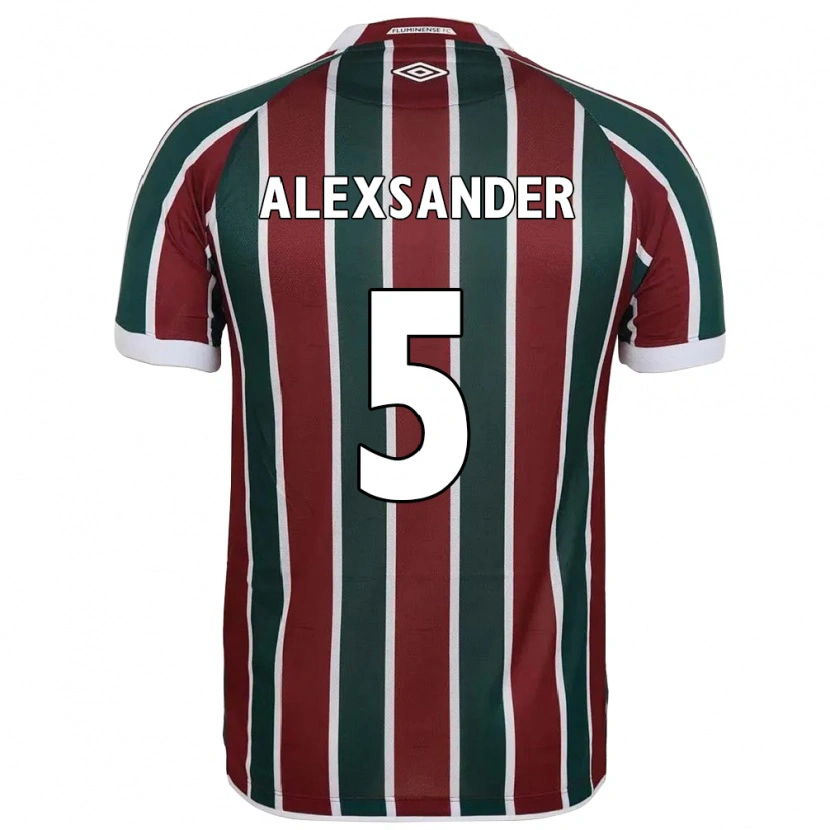 Danxen Hombre Camiseta Alexsander #5 Verde Granate Blanco 1ª Equipación 2025/26 La Camisa
