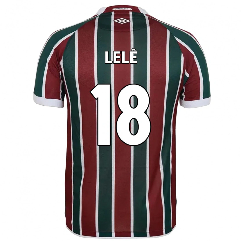 Danxen Hombre Camiseta Lelê #18 Verde Granate Blanco 1ª Equipación 2025/26 La Camisa