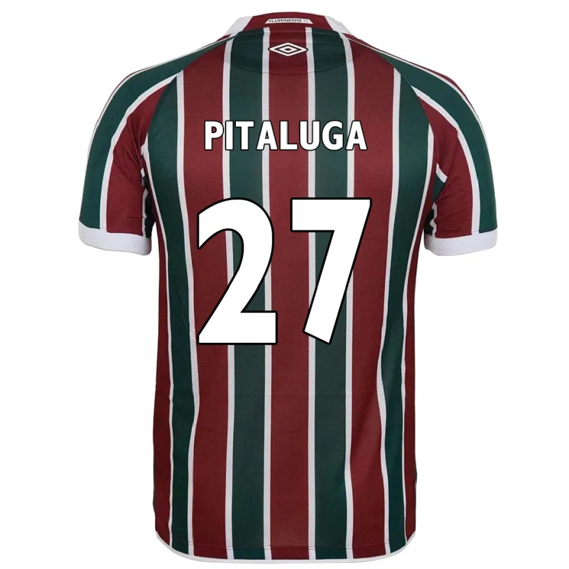 Danxen Hombre Camiseta Marcelo Pitaluga #27 Verde Granate Blanco 1ª Equipación 2025/26 La Camisa