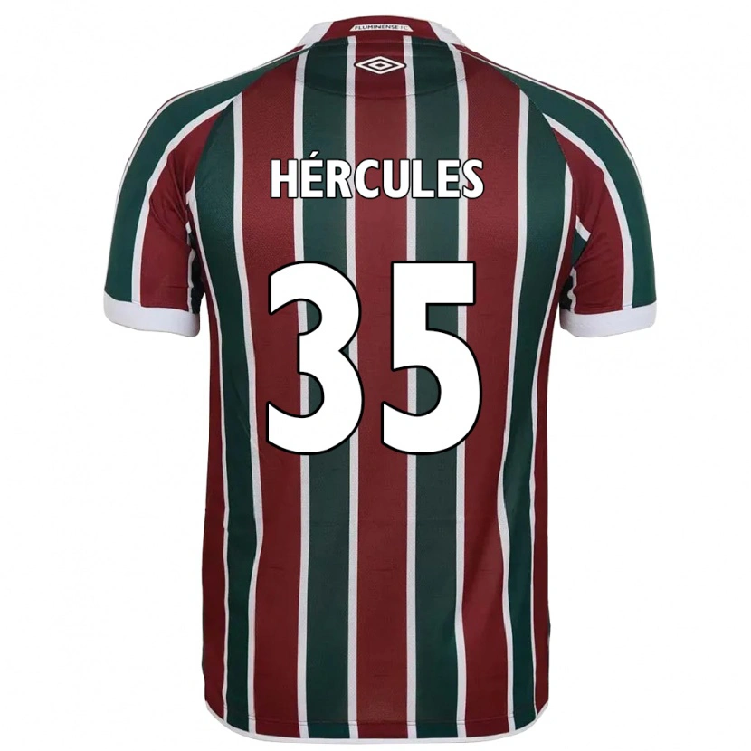 Danxen Hombre Camiseta Hércules #35 Verde Granate Blanco 1ª Equipación 2025/26 La Camisa