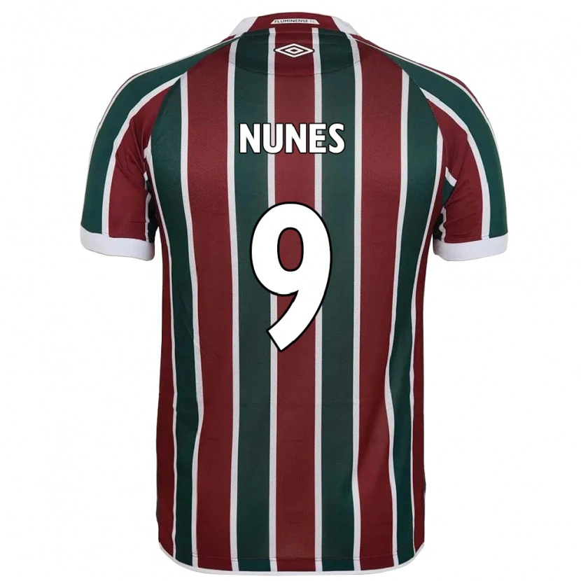 Danxen Hombre Camiseta Carla Nunes #9 Verde Granate Blanco 1ª Equipación 2025/26 La Camisa