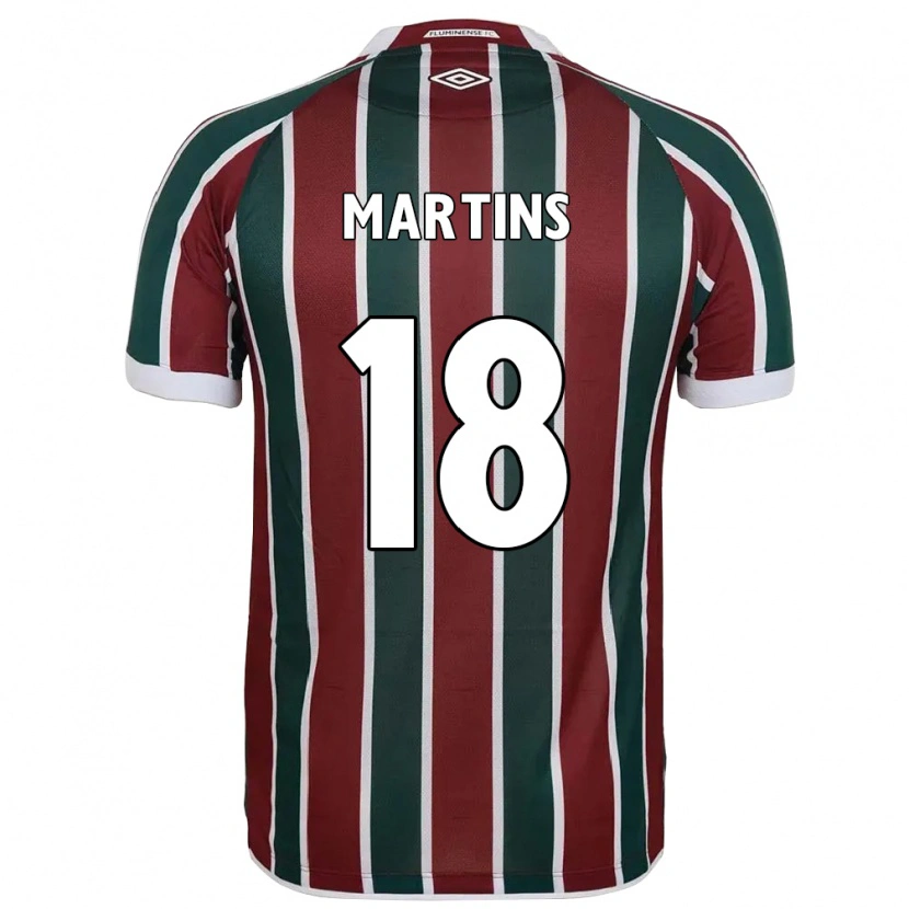 Danxen Hombre Camiseta Matheus Martins #18 Blanco Verde Granate 1ª Equipación 2025/26 La Camisa