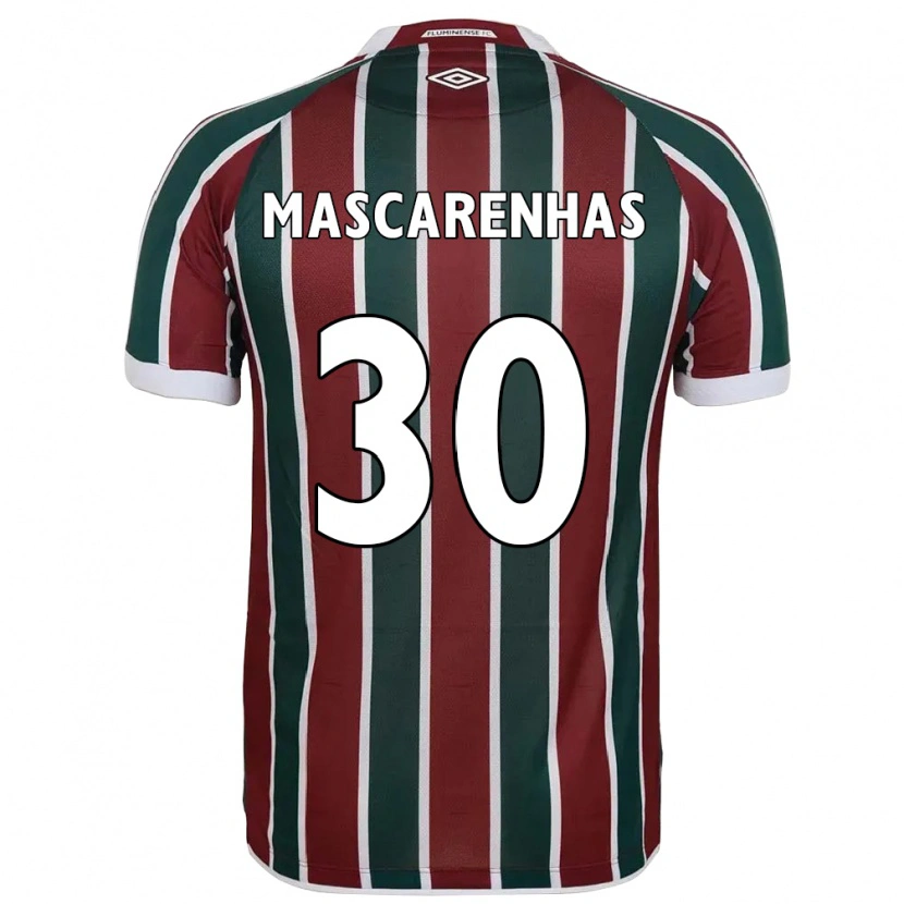 Danxen Hombre Camiseta Matheus Mascarenhas #30 Verde Granate Blanco 1ª Equipación 2025/26 La Camisa