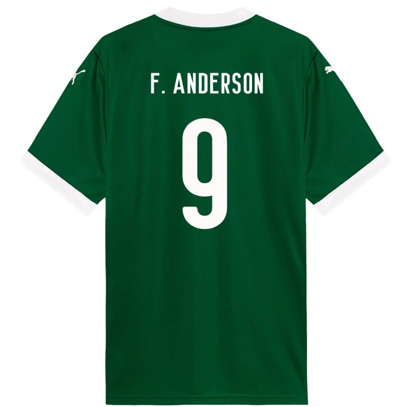 Danxen Hombre Camiseta Felipe Anderson #9 Blanco Verde 1ª Equipación 2025/26 La Camisa