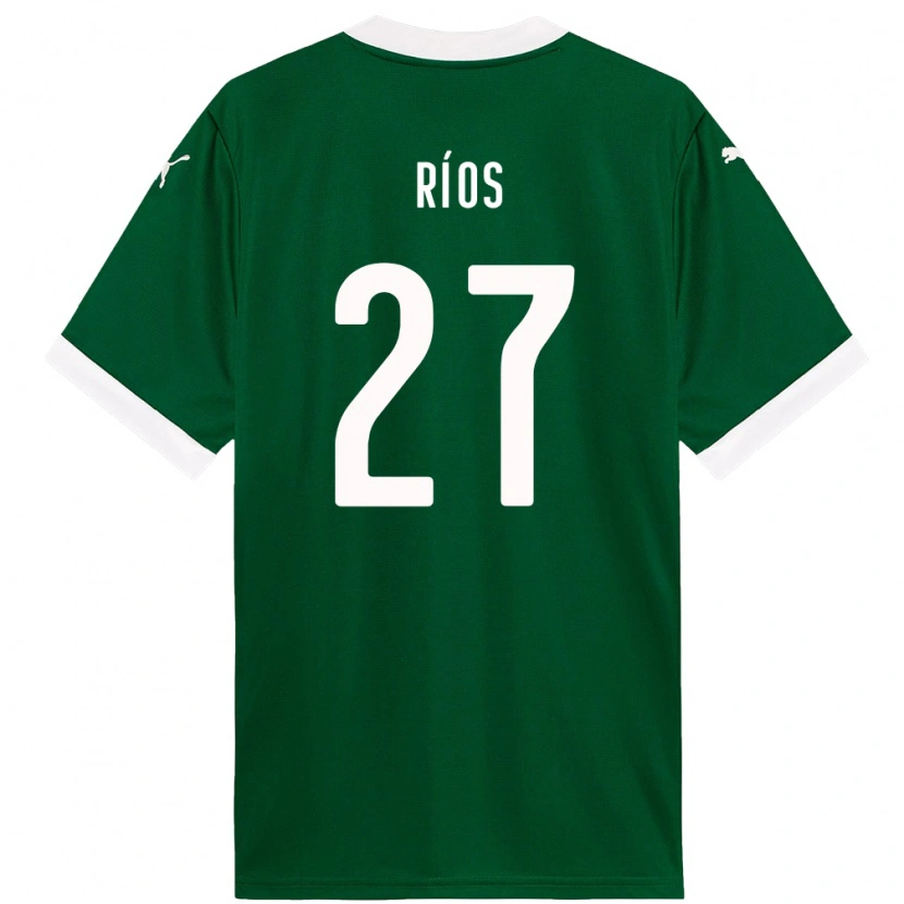 Danxen Hombre Camiseta Richard Ríos #27 Verde Blanco 1ª Equipación 2025/26 La Camisa