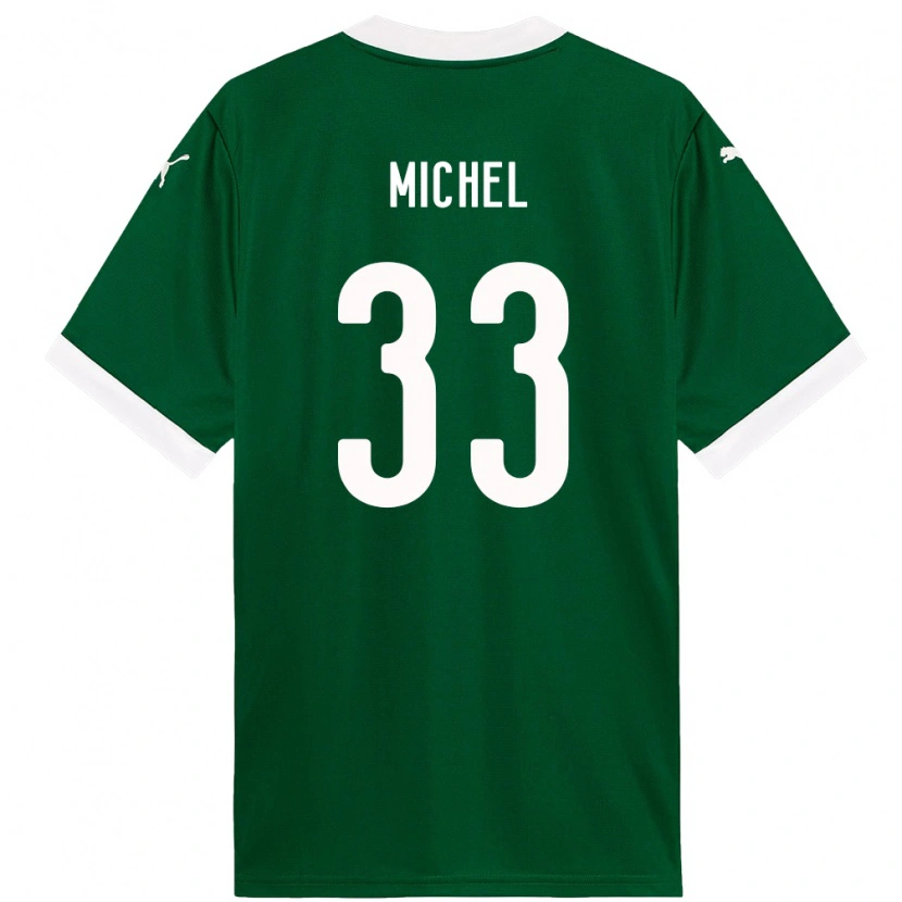Danxen Hombre Camiseta Michel #33 Blanco Verde 1ª Equipación 2025/26 La Camisa