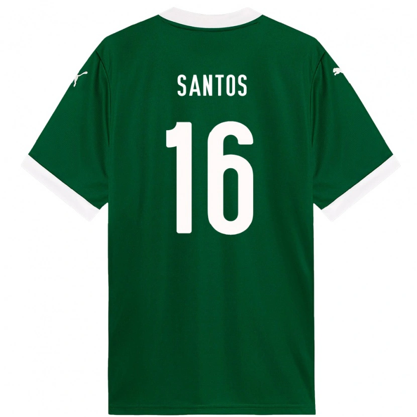 Danxen Hombre Camiseta Gaby Santos #16 Blanco Verde 1ª Equipación 2025/26 La Camisa