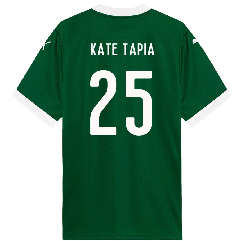 Danxen Hombre Camiseta Kate Tapia #25 Blanco Verde 1ª Equipación 2025/26 La Camisa