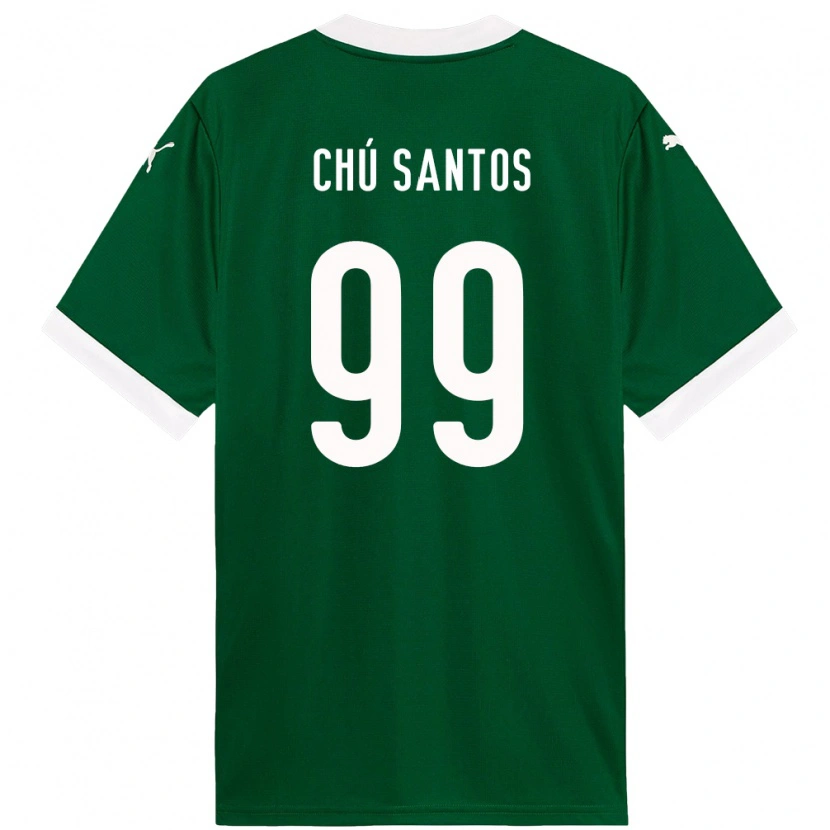 Danxen Hombre Camiseta Chú Santos #99 Blanco Verde 1ª Equipación 2025/26 La Camisa