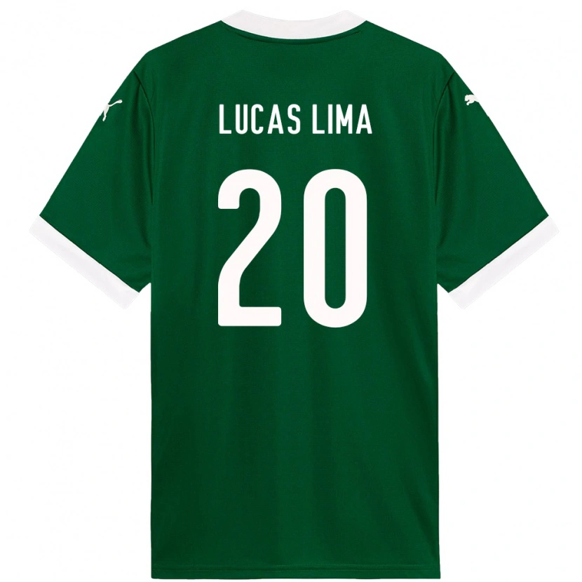 Danxen Hombre Camiseta Lucas Lima #20 Blanco Verde 1ª Equipación 2025/26 La Camisa