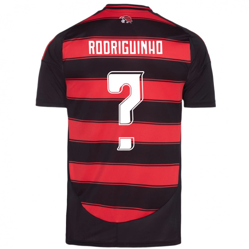 Danxen Hombre Camiseta Rodriguinho #0 Rojo Negro 1ª Equipación 2025/26 La Camisa