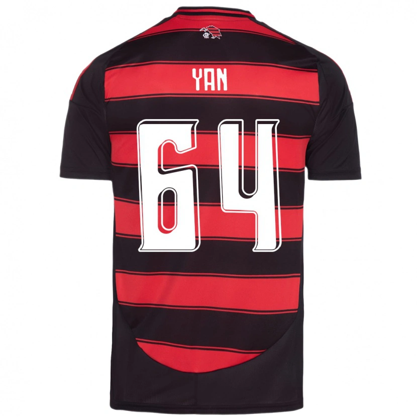 Danxen Hombre Camiseta Wallace Yan #64 Rojo Negro 1ª Equipación 2025/26 La Camisa