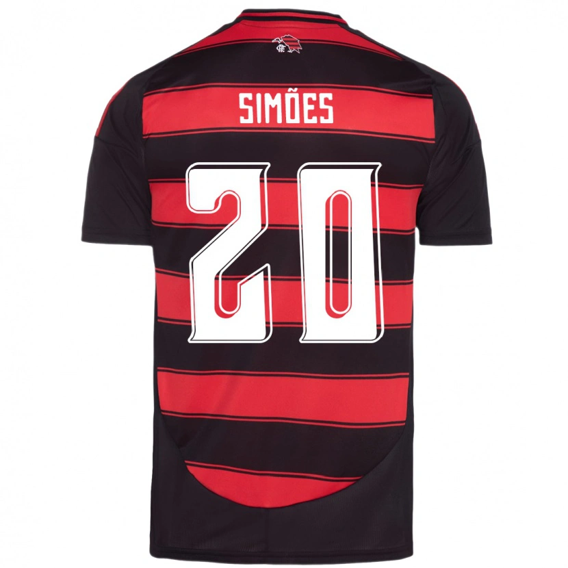 Danxen Hombre Camiseta Fabi Simões #20 Rojo Negro 1ª Equipación 2025/26 La Camisa