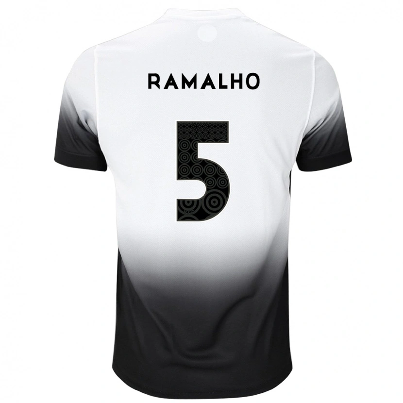Danxen Hombre Camiseta André Ramalho #5 Negro Blanco 1ª Equipación 2025/26 La Camisa