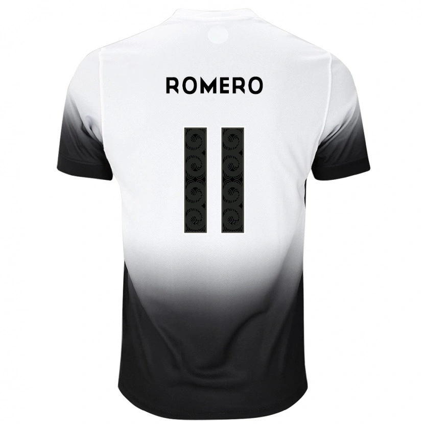Danxen Hombre Camiseta Ángel Romero #11 Negro Blanco 1ª Equipación 2025/26 La Camisa