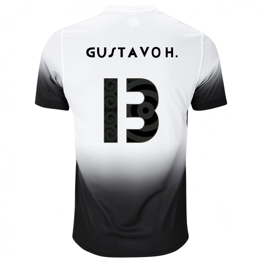 Danxen Hombre Camiseta Gustavo Henrique #13 Negro Blanco 1ª Equipación 2025/26 La Camisa