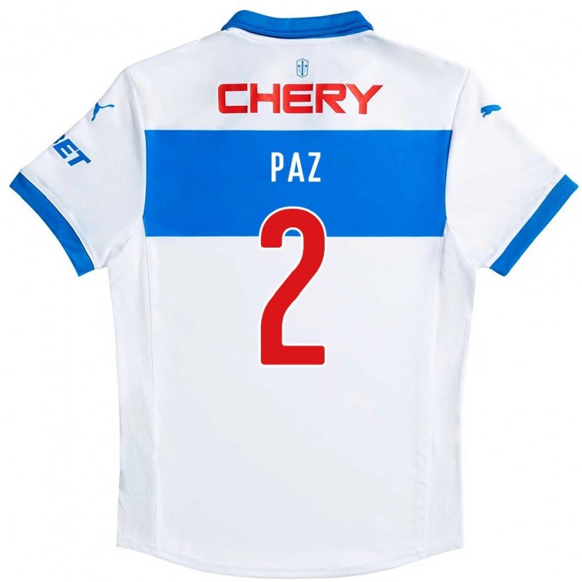 Danxen Hombre Camiseta Nehuen Paz #2 Azul Real Blanco 1ª Equipación 2025/26 La Camisa