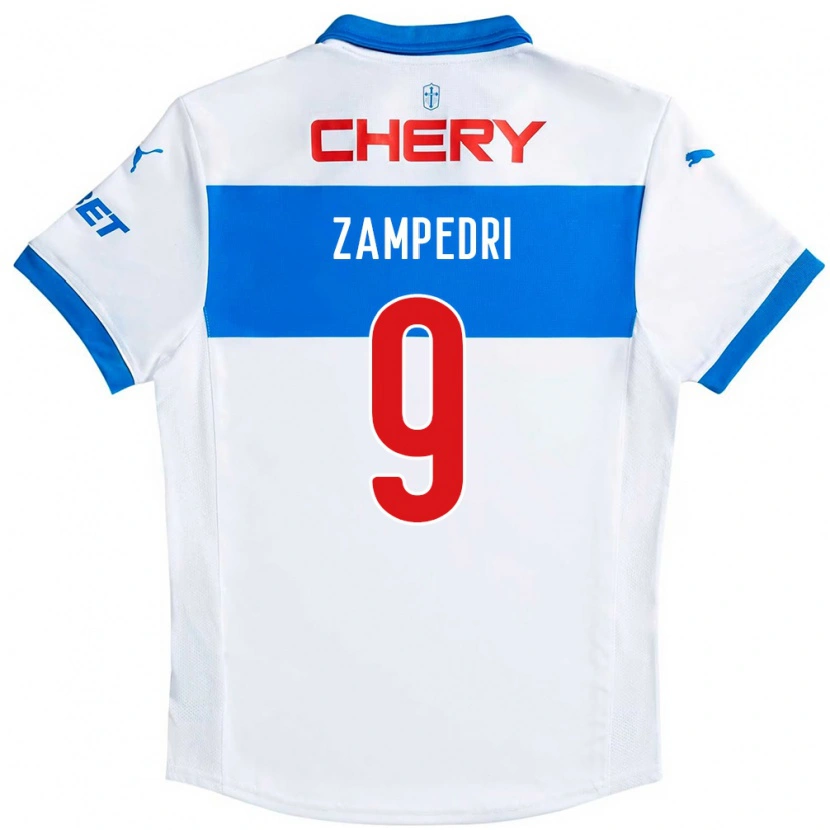 Danxen Hombre Camiseta Fernando Zampedri #9 Azul Real Blanco 1ª Equipación 2025/26 La Camisa