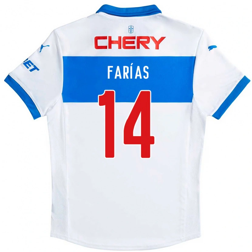 Danxen Hombre Camiseta Agustín Farías #14 Azul Real Blanco 1ª Equipación 2025/26 La Camisa