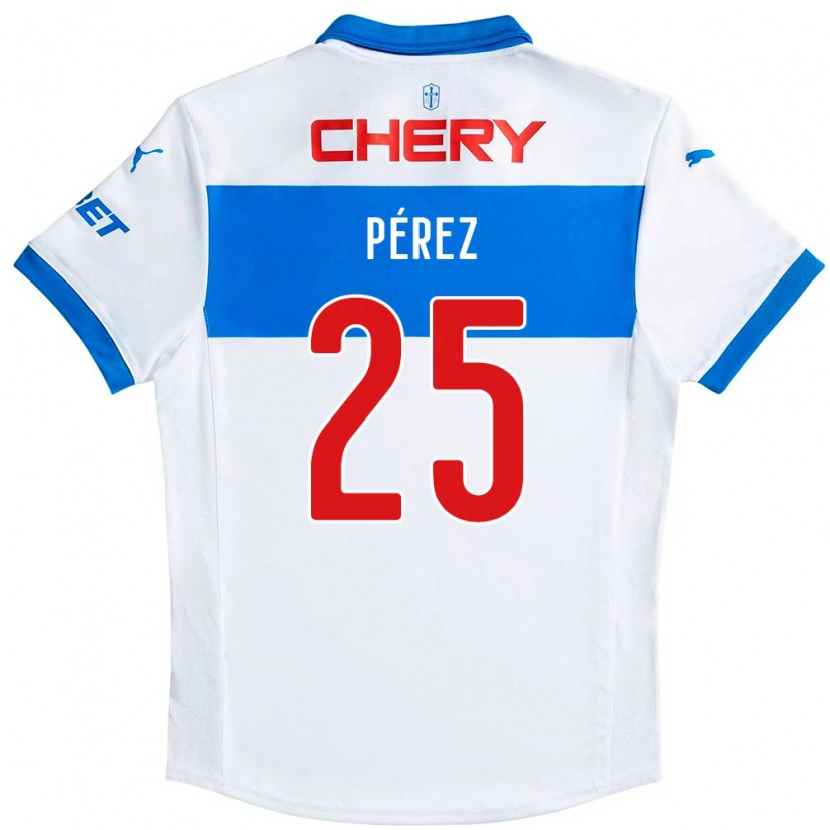 Danxen Hombre Camiseta Sebastián Pérez #25 Azul Real Blanco 1ª Equipación 2025/26 La Camisa